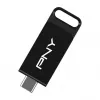 PNY Elite, 64 GB, USB Typ-C, 3.2 Gen 1 (3.1 Gen 1), 120 MB/s, Dia, Schwarz