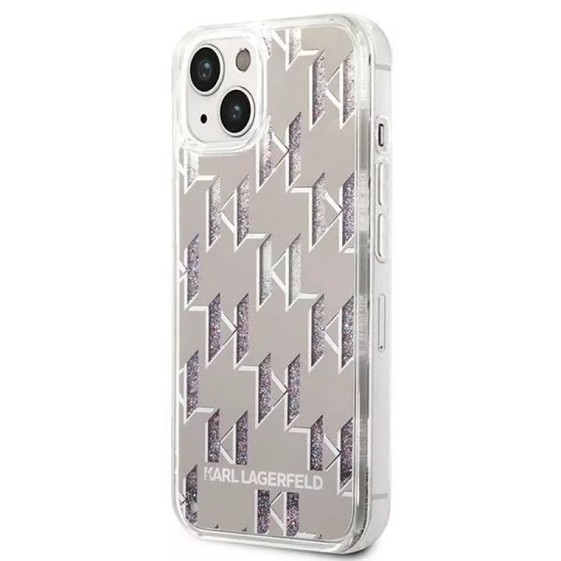 Karl Lagerfeld KLHCP14MLMNMS iPhone 14 Plus 6.7 Hardcase Silber / Silber Liquid Glitter Monogram