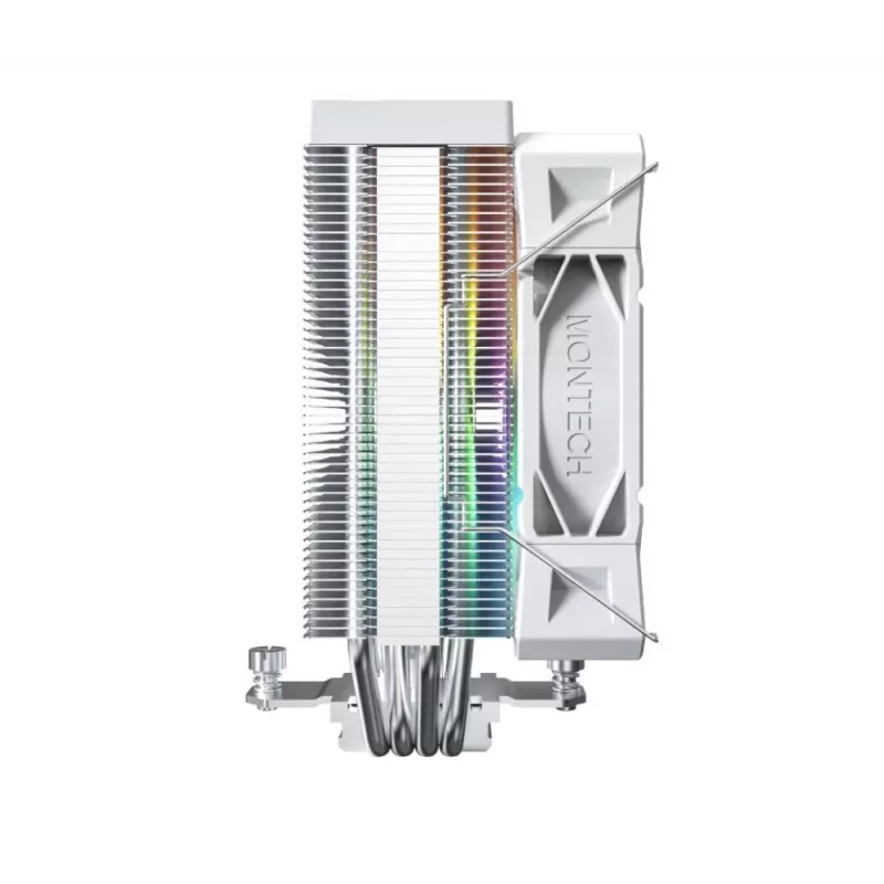 Montech NX400 White ARGB CPU-Luftkühler, 120 mm, Multi-Sockel, weiß