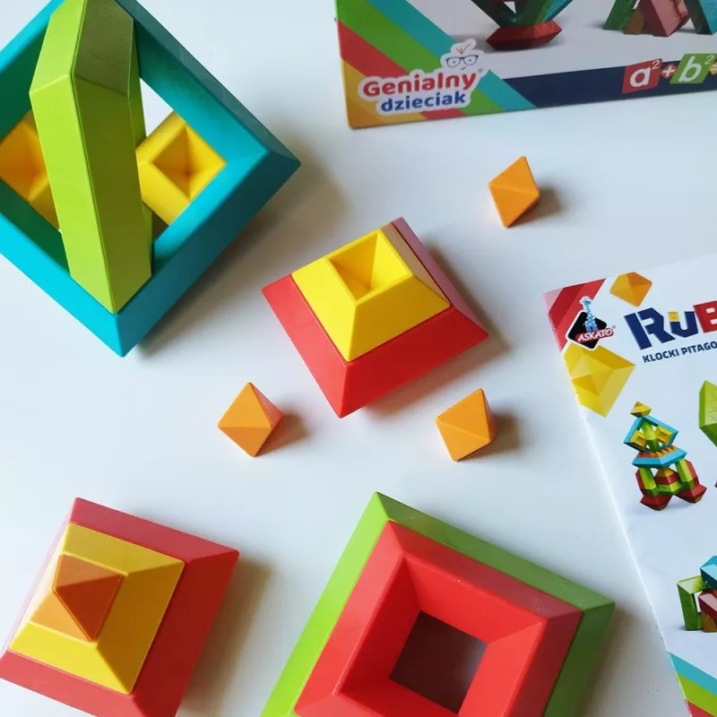 Pädagogisches Konstruktionsspielzeug Ascato Pythagoras Blocks Rubanta 30 Teile Modell 119403