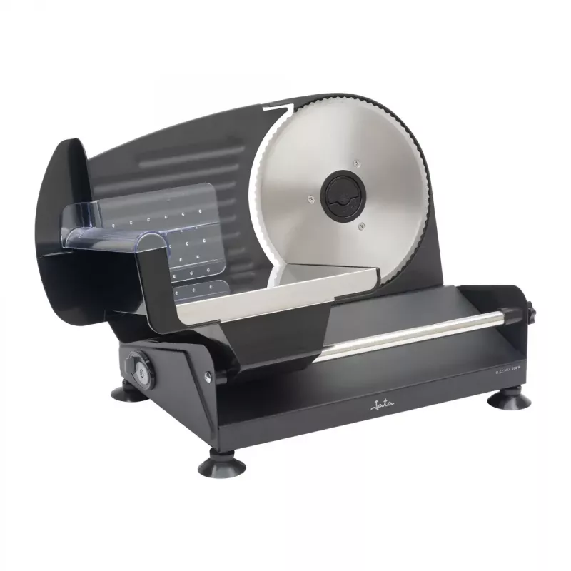 Jata JECF1200 elektrische Aufschnittmaschine, 200 W, 190 mm Edelstahlmesser, 0-15 mm Schnittstärke