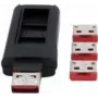 EXSYS EX-1114-R USB Typ-A Portschloss, 4x abschließbare Abdeckung für USB-A-Buchsen mit Schlüssel, rot