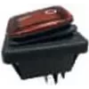 BACHMANN 924.178 Wippschalter schwarz/rt Serie 3627, bel., 2p. (924178)
