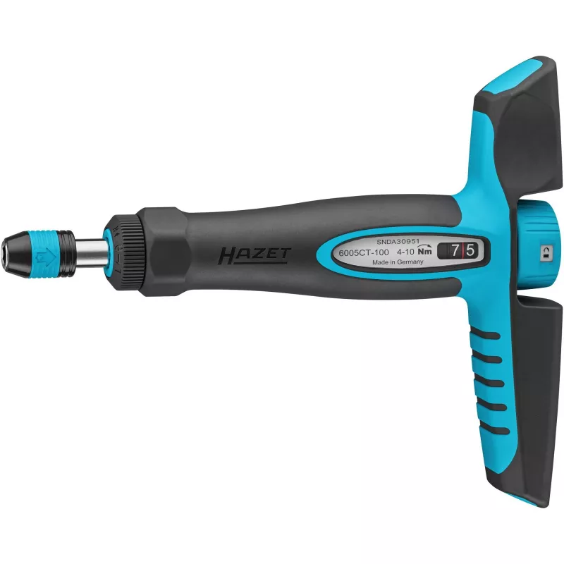 Drehmomentschraubendreher 6005CT-100 (schwarz/Blau, 4 - 10 Nm, 1/4 Bit-Halter, T-Griff)