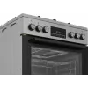 Freistehender Gas-Elektro-Herd BEKO FBM62330GXTN 60 cm, 4-Flammen-Gaskochfeld, 72 l Elektrobackofen, Energieeffizienzklasse A