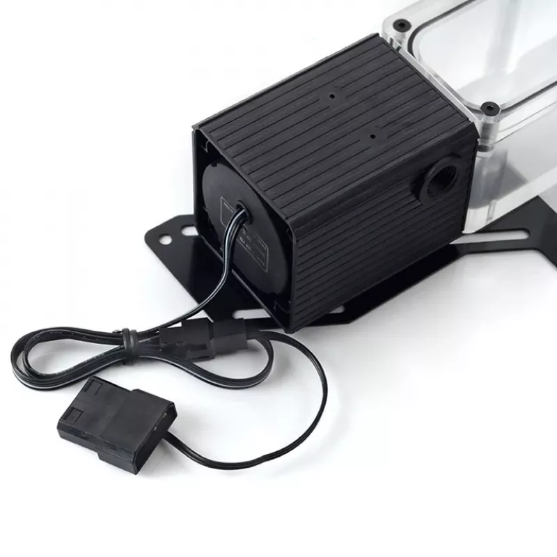 BitsPower Tiny Tank SC6 200 Pumpe PWM transparent – kompakte Pumpe-Ausgleichsbehälter-Kombination für Wasserkühlung