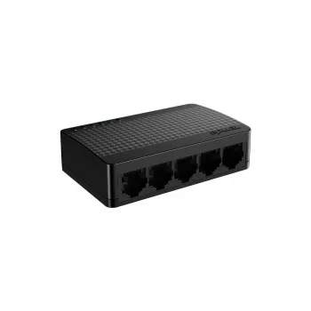 Netzwerk-Switch TENDA SG105M — 5-Port-Gigabit-Ethernet (10/100/1000), schwarz, Desktop-/Wandmontage