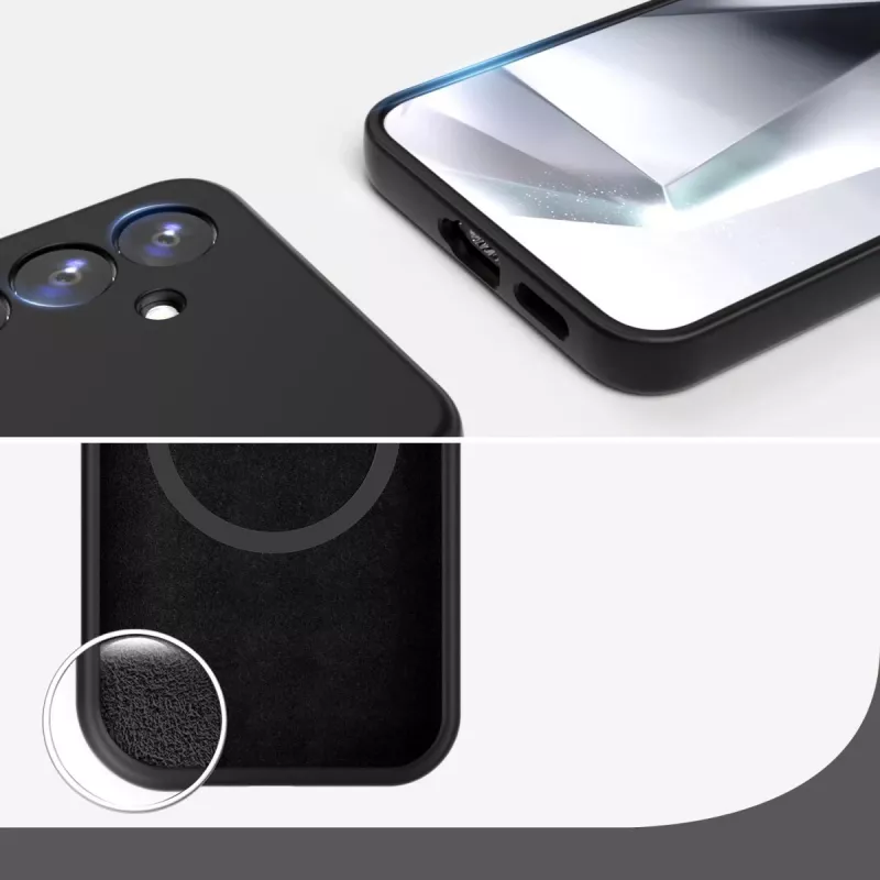 4smarts Silicone Case Cupertino 541337 Hülle für Samsung Galaxy A56, Schwarz