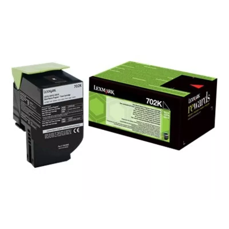 Lexmark 702K Tonerkartusche (70C20K0), Schwarz, 1.000 Seiten