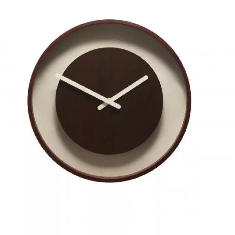 NeXtime Uhr 3046br Wood Loop, Ø30 cm, Wand, Dunkles Holz