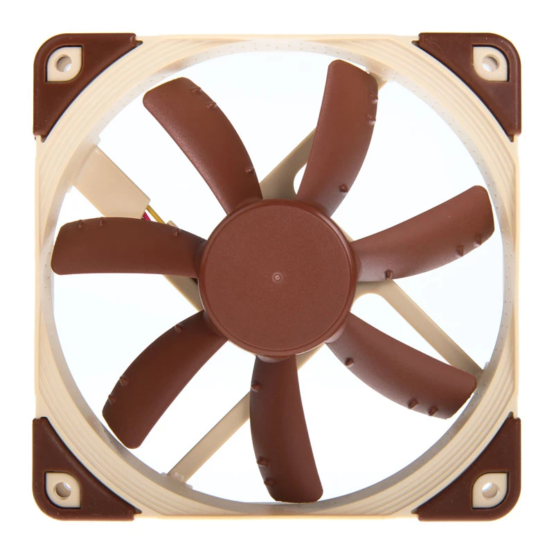 Noctua NF-S12A FLX Gehäuselüfter, 120 mm, 12 V, 3-Pin, 700–1200 U/min, 107,5 m³/h, 7,4–17,8 dB, SSO2-Lager, braun