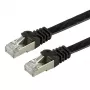 VALUE - Patchkabel - RJ-45 (M) auf RJ-45 (M) - 1,5 m - FTP - CAT 6a - Halogenfrei, vergossen, Litze, flach - Schwarz (21.99.0834)
