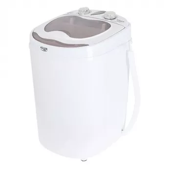 Toplader-Waschmaschine Adler AD 8055, tragbar, 3 kg Kapazität, creme, Drehregler, 150 W