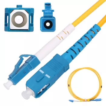 Extralink Glasfaser-Patchkabel LC/UPC auf SC/UPC, Singlemode G.652D, Simplex, 3 mm Mantel, 2 m