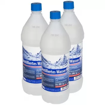 Destilliertes Wasser (DIN 13060, DIN 43530 & EN 285) - 3x 1 L