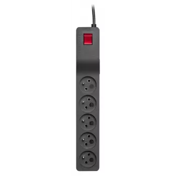 Stromverlängerung Lestar 3 m innen schwarz mit Ein-/Ausschalter und Kontrollleuchte, 230 V AC, 10 A