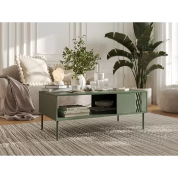 Cama TRESSE Bank / Tisch 110x60x40 matt grün