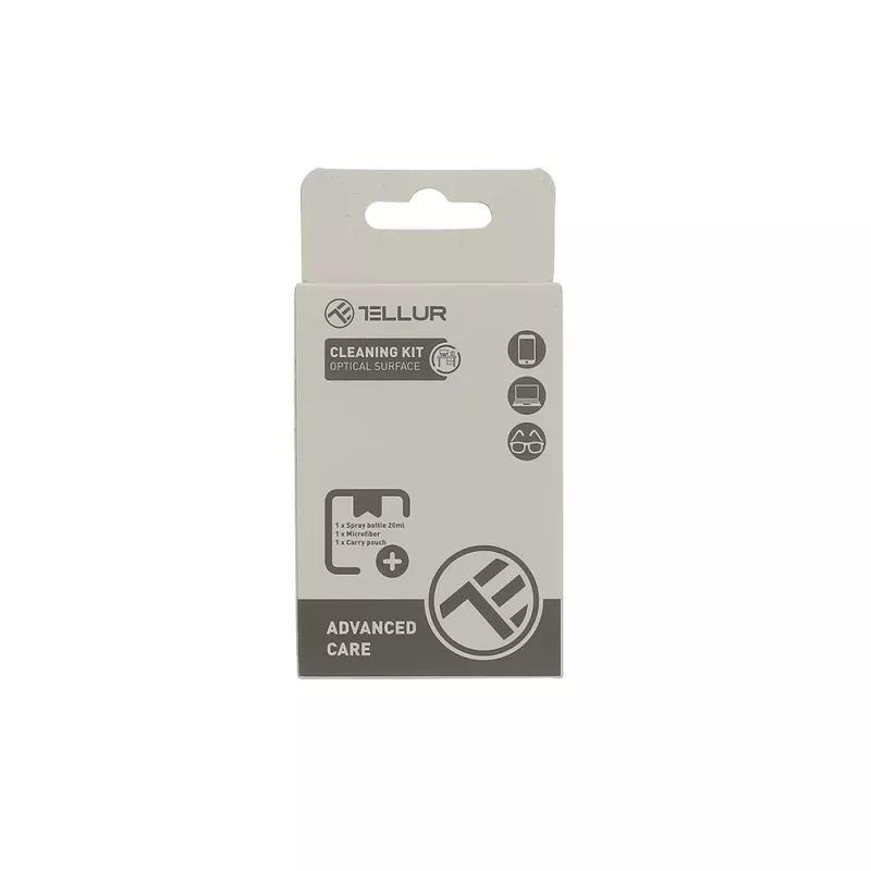 Optisches Oberflächenreinigungsset Tellur TLL491311 mit Mikrofasertuch und Pinsel