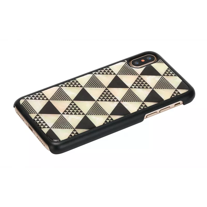 iKins Pyramid Hülle für iPhone XS/X, Schwarz, K1623J