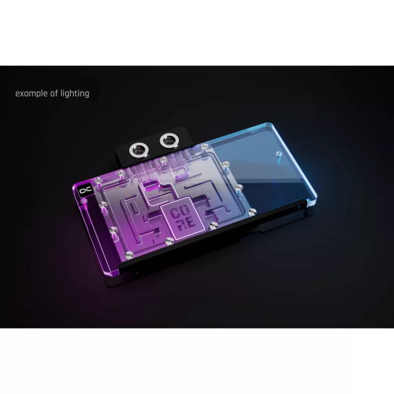 Alphacool Core RX 9070 XT Aorus Elite GPU-Wasserkühler mit Backplate, transparent/chrom (14780)