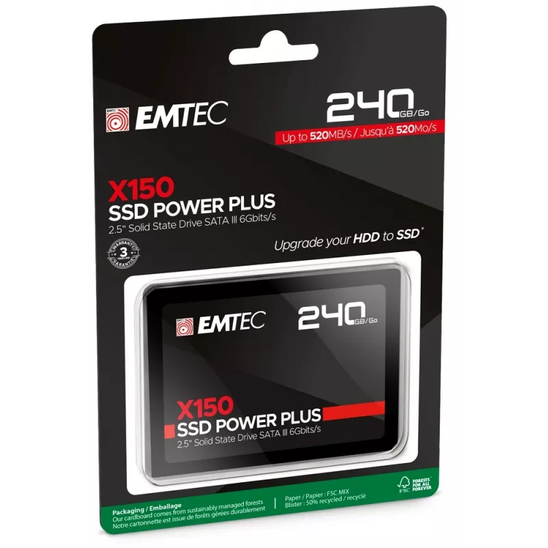 SSD-Festplatte Emtec 240 GB 2,5 Zoll SATA X150 ECSSD240GX150
