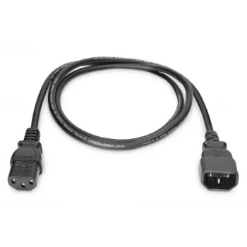 Verlängerungskabel Typ IEC C14/IEC C13 M/F schwarz 1,8m