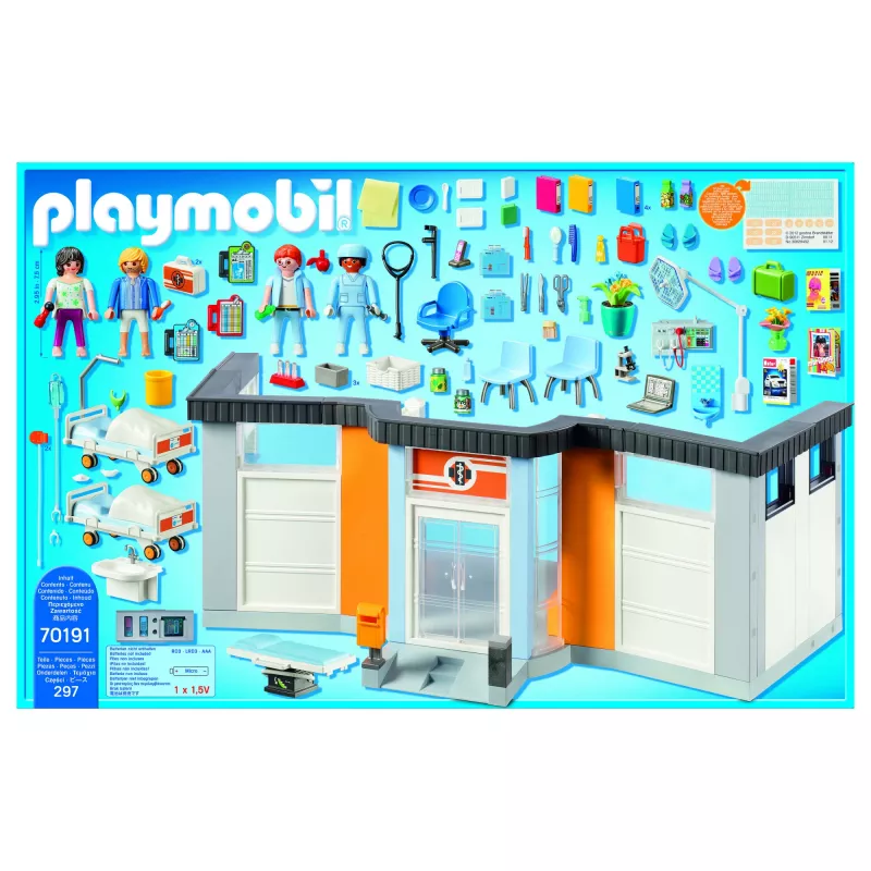 Spielfigur Playmobil 70191 Eingerichteter Krankenhausflügel 297 Teile