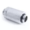 Alphacool ES D-Plug 31,5 mm, G1/4 Zoll Außengewinde auf G1/4 Zoll Außengewinde, Chrom