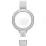 Ladegerät 4smarts QI2 Smartwatch Silber USB Kabelloses Schnellladen