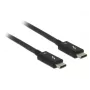 Delock 84844 Thunderbolt-3-USB-C-Kabel, Stecker auf Stecker, 40 Gbit/s, 5 A, 0,5 m, schwarz