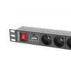 Lanberg PDU-04E04I-0200-BK 1HE Rack-PDU, 4x Typ E + 4x IEC C13, 16 A, 2 m, Schwarz