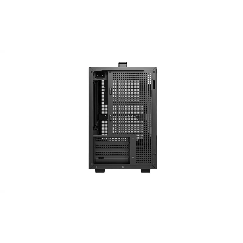 DeepCool CH160 PLUS R-CH160-BKNGM0-G Small-Form-Factor-(SFF)-PC-Gehäuse, Mini-ITX/Micro-ATX, Hartglas, schwarz