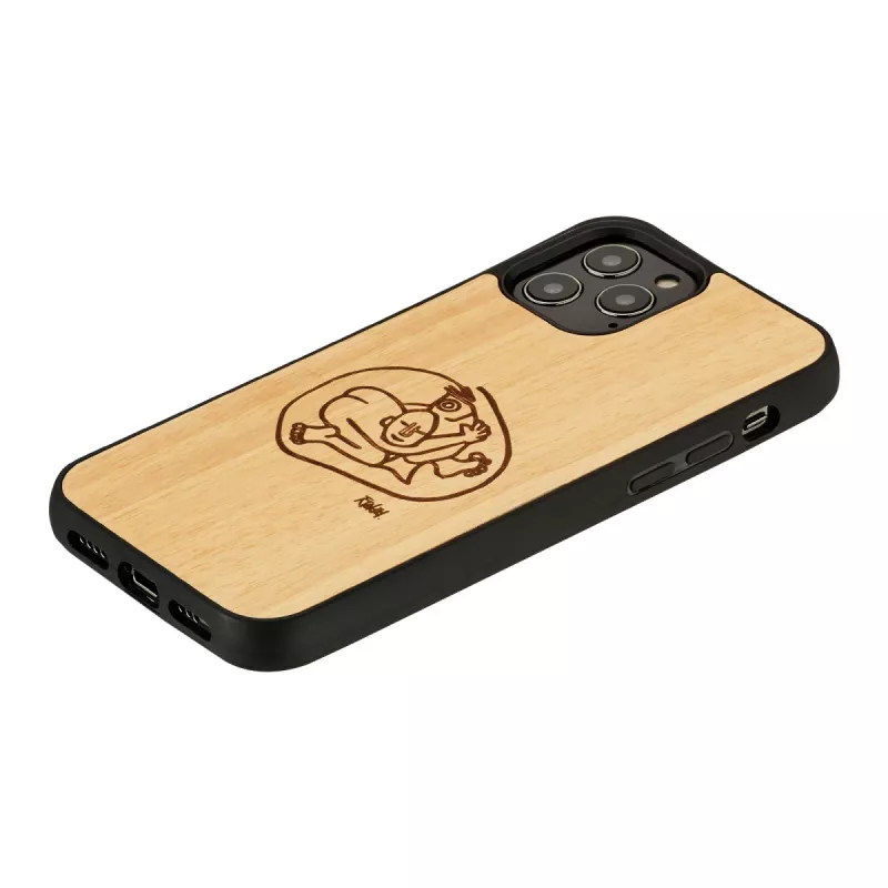 Handyhülle man and wood für iPhone 12 / 12 Pro mit Kind-und-Fisch-Design