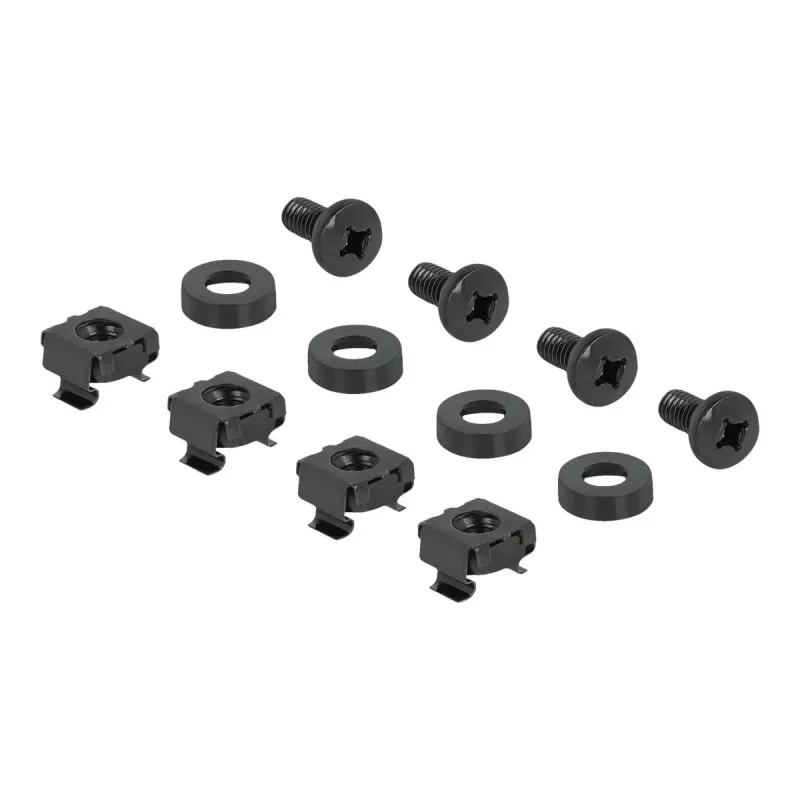 Delock 66884 19-Zoll-DIN-Schienenpanel, 2U, Schwarz