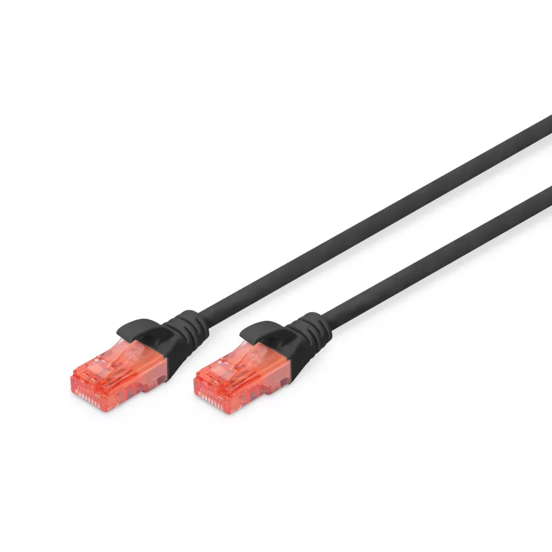 Netzwerkkabel Digitus CAT 6 U/UTP Patchkabel RJ-45 Cat6 10m Schwarz