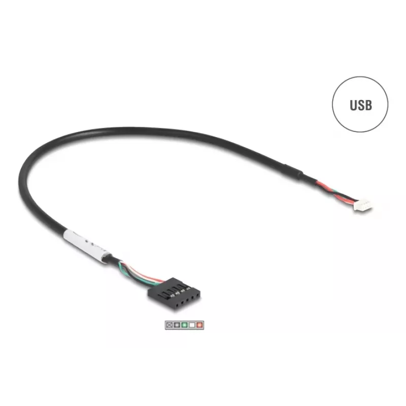 Delock 90892 USB-zu-RS-232-Konverter, FTDI FT231XS, USB 2.0, Stiftleiste auf D-Sub 9