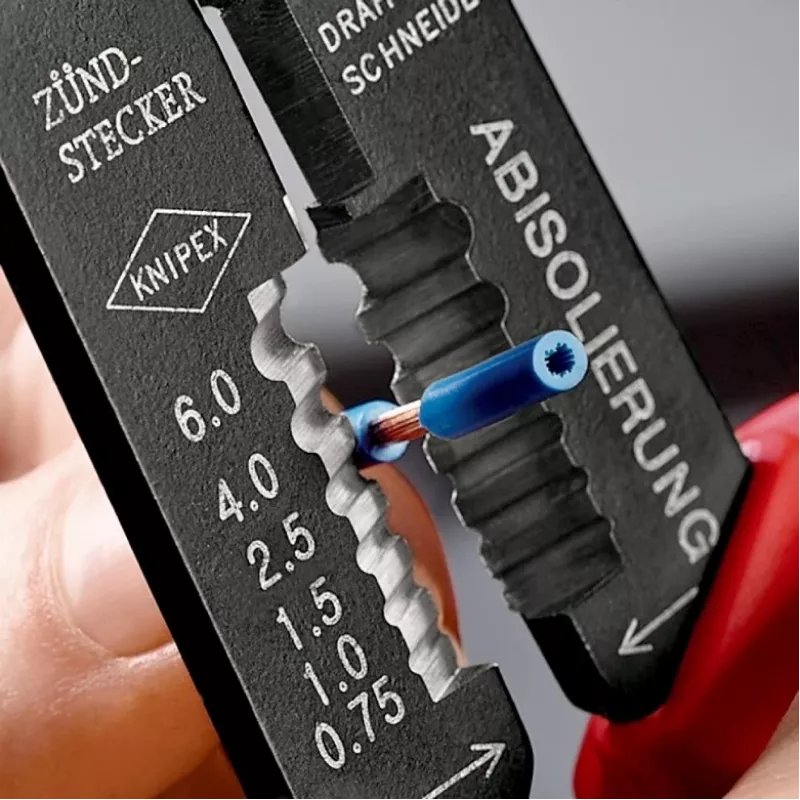 Knipex 97 21 215 B Crimpwerkzeug Schwarz, Blau, Rot