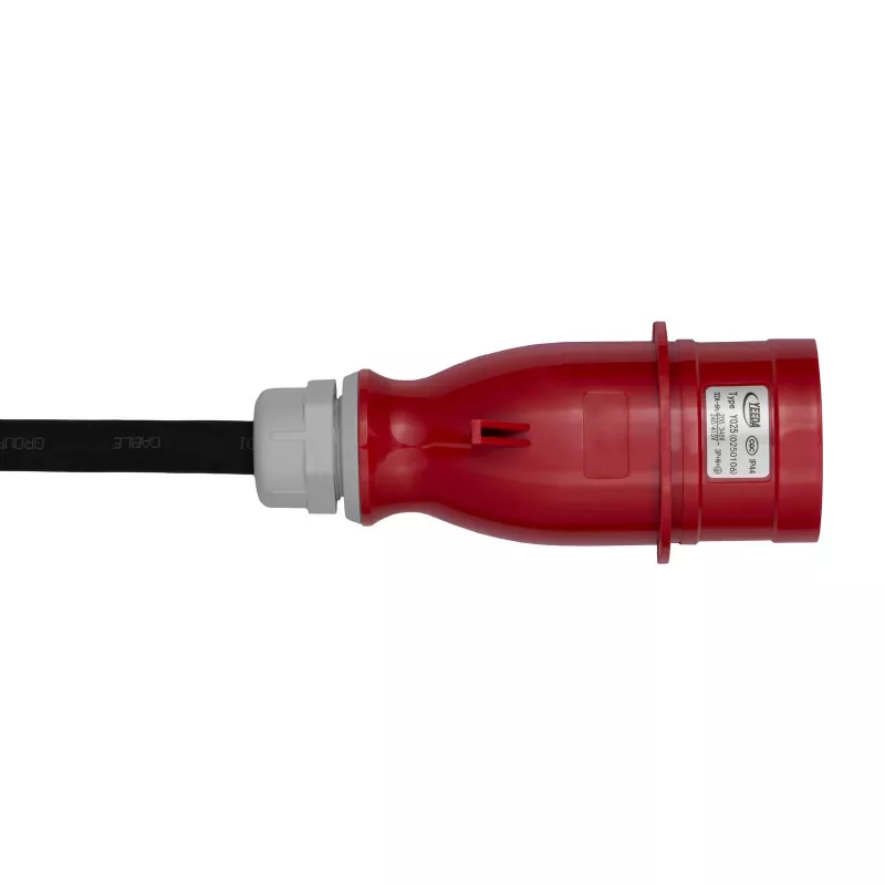 Akyga AK-EC-22 mobiles EV-Ladegerät, Typ 2, CEE-5-Pin-Stecker, dreiphasig, 32 A, 22 kW, LCD, 5 m