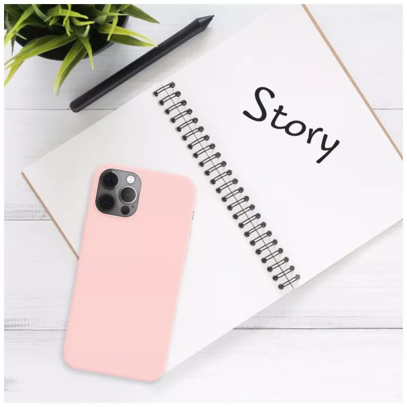 Handy-Rückabdeckung FIXED für Apple iPhone 16e, Gummi, Pink