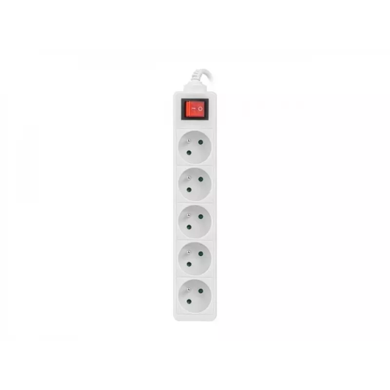 Power Extension Lanberg PS1-05E-0150-W 1,5 m 5 AC-Steckdosen Innenbereich Weiß