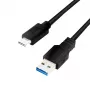 Logilink - USB-Kabel - USB Typ A (W) zu USB-C (M) - USB 3.2 Gen 1 - 3 A - 1 m - Schwarz (CU0168)