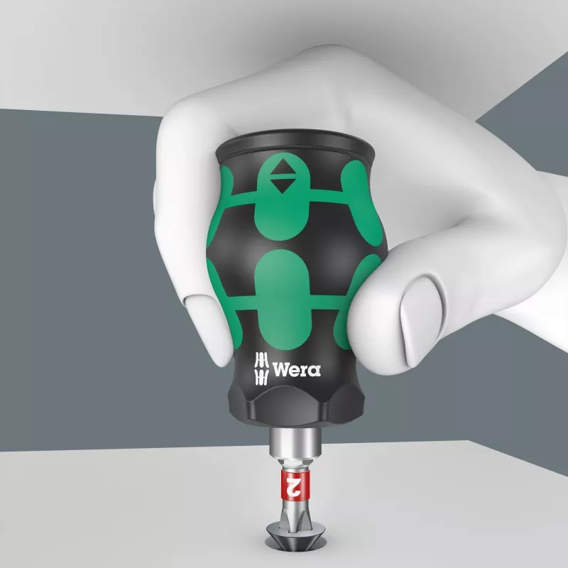 Wera Kraftform compact Stubby Magazin 2 Multibit-Schraubendreher Schlitzschraubendreher