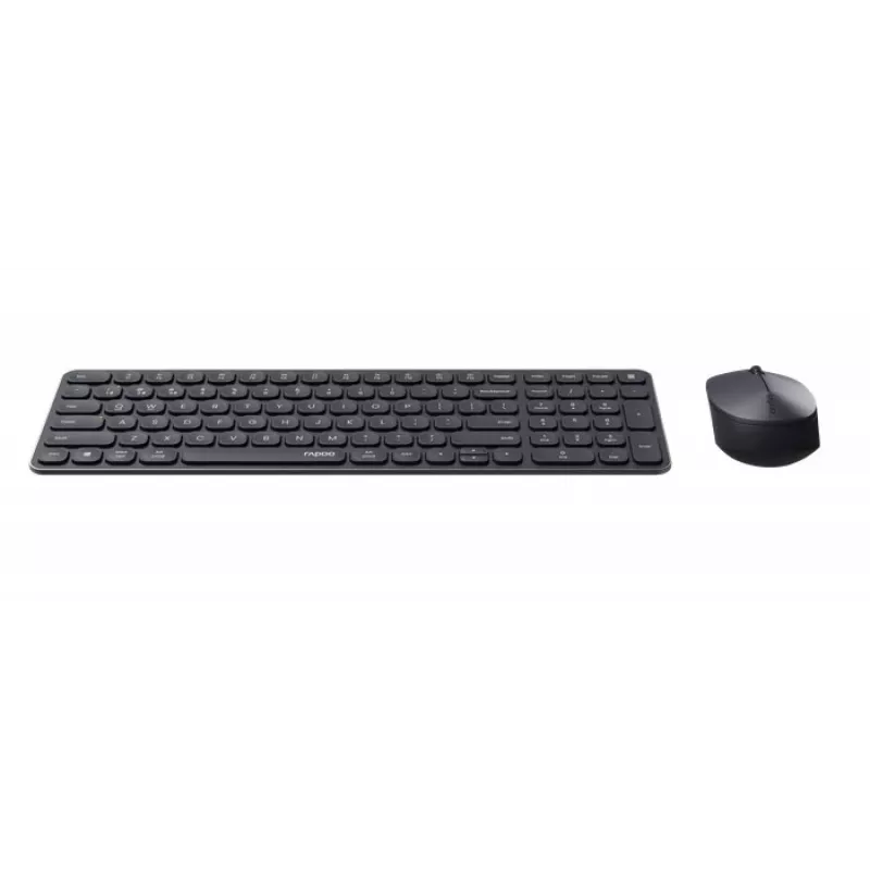 Rapoo 9310M Kabelloses Multi-Mode Tastatur-Maus-Set, Schwarz