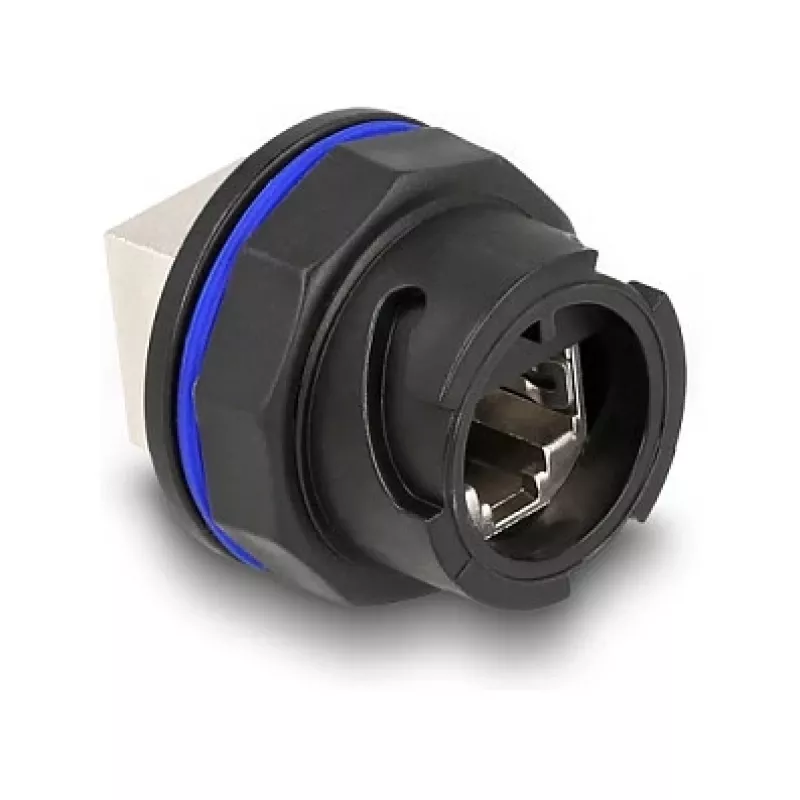 DeLOCK 67048 RJ45 Cat.6A Einbaubuchse / Kupplung, Schwarz