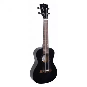 Concert-Ukulele V-tone UK23 23 Zoll — 4-saitig Nylon, 18 Bünde, schwarz, inklusive Tasche