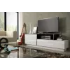 Cama TV-Schrank SIGMA 3 180 weiß/weiß glänzend + schwarz