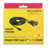 Delock 62964 USB-C auf Seriell DB9 RS-232 Adapter, 1,8 m, Schwarz
