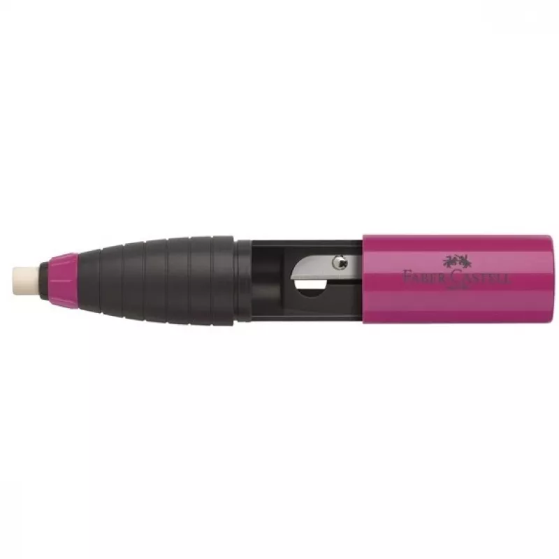 FABER-CASTELL Radierer- und Spitzer-Kombi berry-Blau