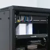 Qoltec 54509 Schiebeboden aus Stahl für Rack, 600x600, Schwarz