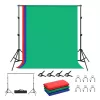 Hintergrund-Stativset Puluz PKT5204 2×2 m mit 3 Hintergründen – Studio-Hintergrundständer-Set